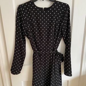 Xhilaration Polka Dot Long-sleeve Dress size small